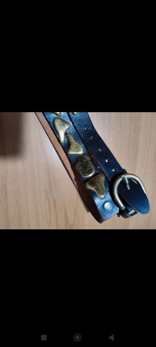 Cintura donna in pelle nera vintage