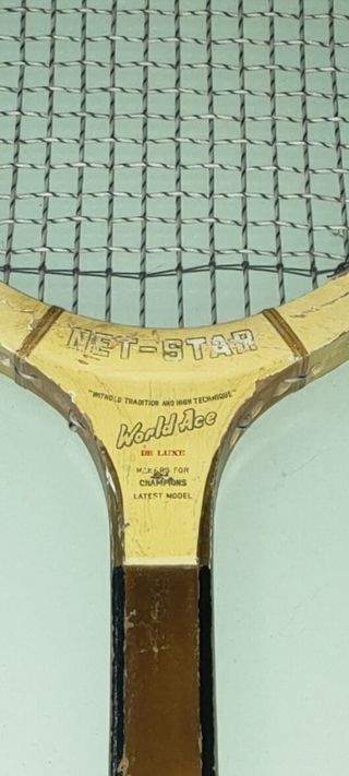 RAQUETA TENIS MADERA NET STAR WORLD ACE