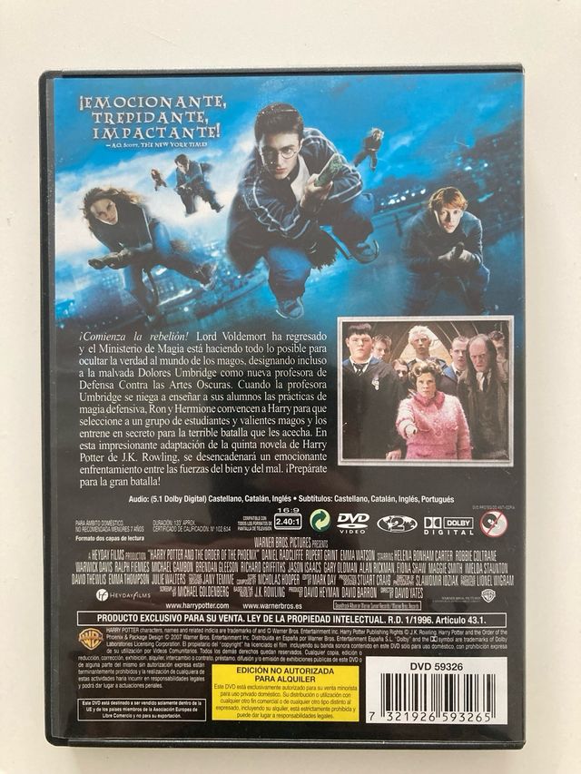 Harry Potter y la orden del Fénix