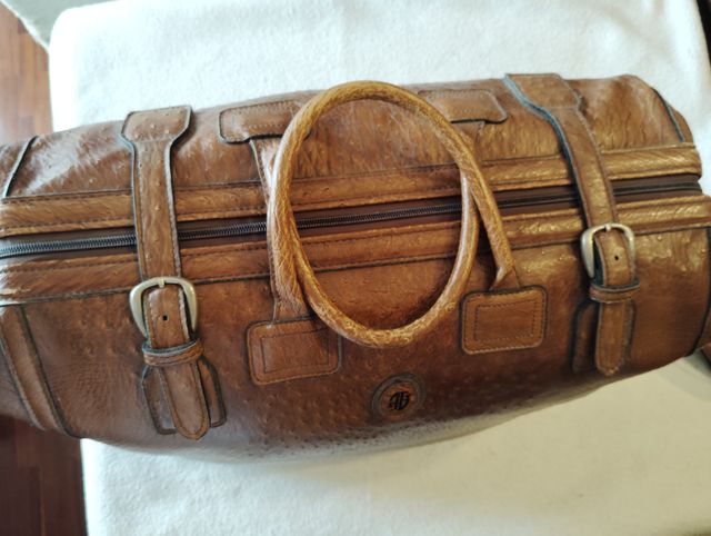 Maleta piel de avestruz