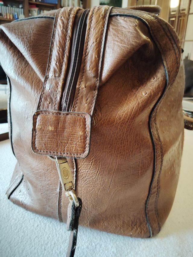 Maleta piel de avestruz