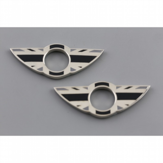 EMBLEMAS DE PUERTAS MINI COOPER CROMADAS FONDO NE