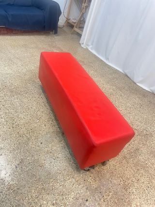 Banco pie de cama piel