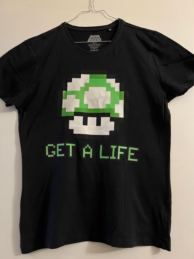 Maglietta nera Super Mario 2016 Nintendo