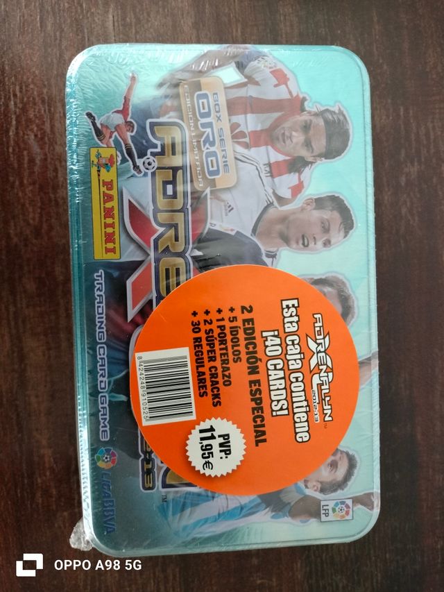Caja cromos cards metálica box Adrenalyn 2012 2013