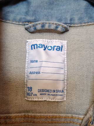 Chaleco vaquero MAYORAL niña Talla 18