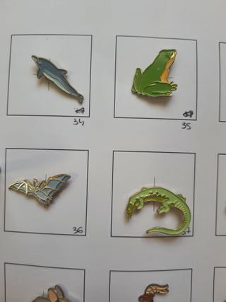 Colecion 16 pins de animales. Años 90