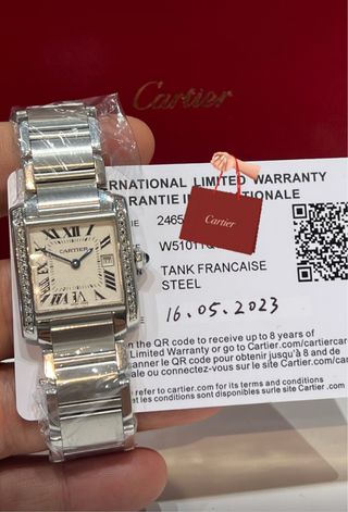 Cartier Tank Francaise medium / Diamonds / 2023