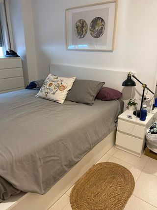 Cama con canapé  Malm IKEA blanco