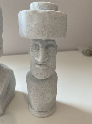 Statue Mohai stampate in 3d. 