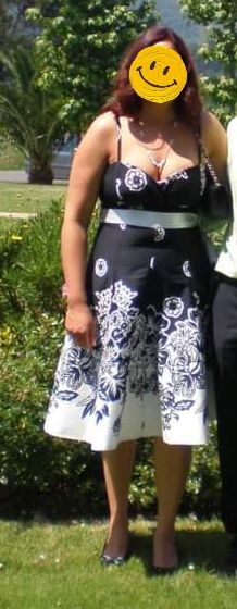 Vestido blanco y negro para ceremonia