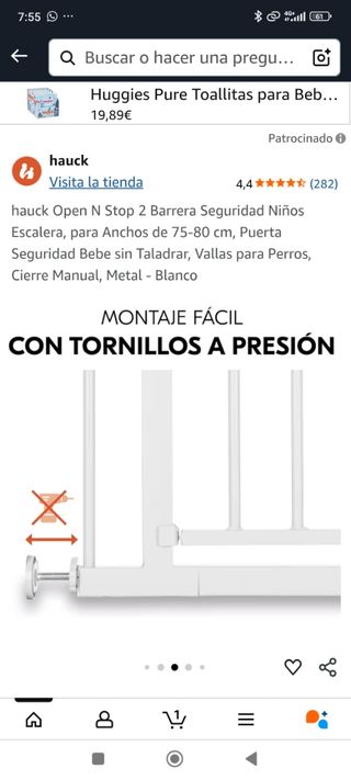 Barrera de protección bebes