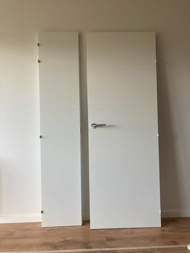 Puerta interior doble blanca