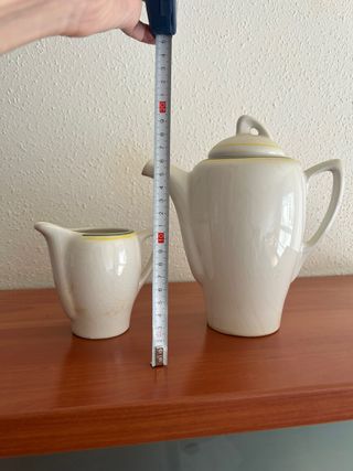 Tetera y taza vintage ceramica Segovia