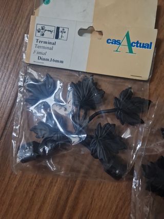 Remates terminales barra cortina metal