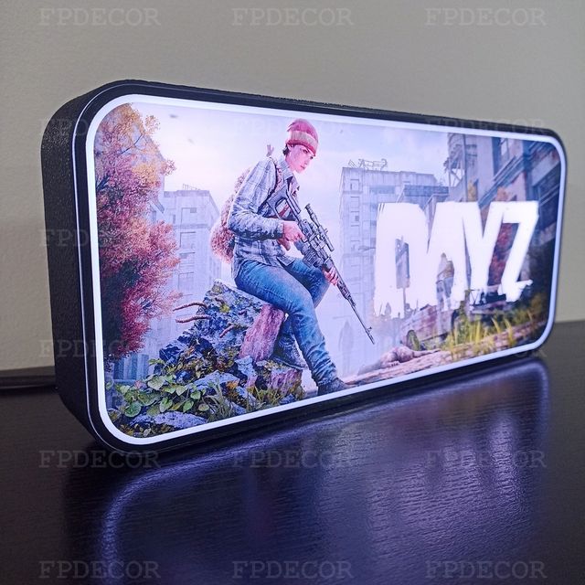Dayz - Caixa de luz com LED RGB! Decorativo - Game
