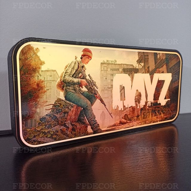 Dayz - Caixa de luz com LED RGB! Decorativo - Game