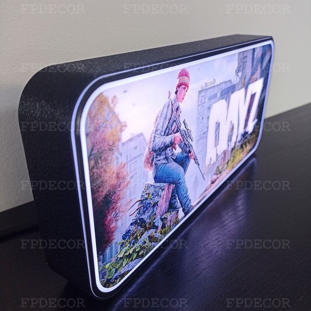 Dayz - Caixa de luz com LED RGB! Decorativo - Game