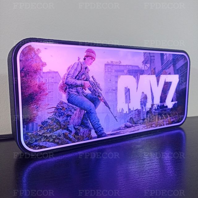 Dayz - Caixa de luz com LED RGB! Decorativo - Game