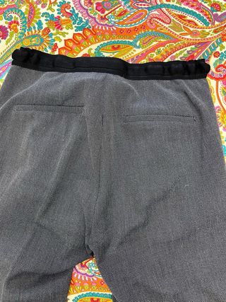 Lote pantalónes pitillo ZARA con cinturilla elástica talla M negro y azul
