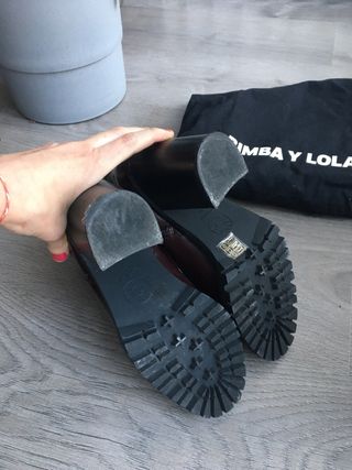 Botines tacón granates Bimba y Lola