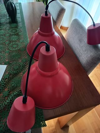 2 Lamparas Rojas Ikea