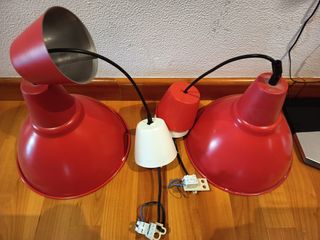 2 Lamparas Rojas Ikea