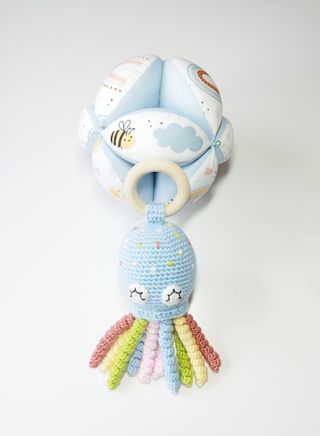 Pelota Montessori y Pulpo Crochet bebés