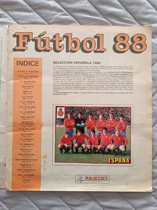 Álbum Panini fútbol 88