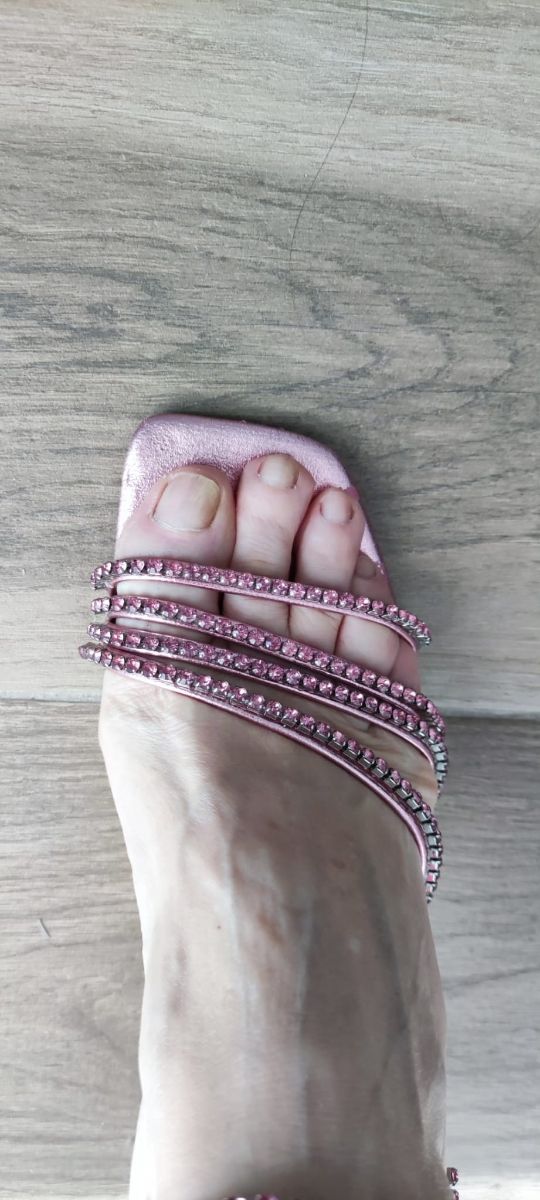 Sandalias Rosas con Strass