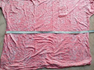 Camiseta de mujer manga corta rosa claro, talla XL