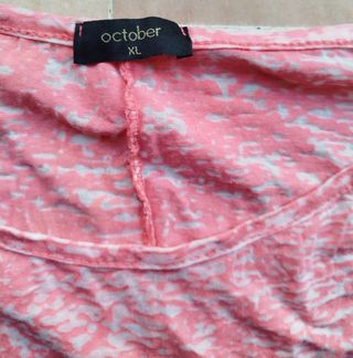 Camiseta de mujer manga corta rosa claro, talla XL