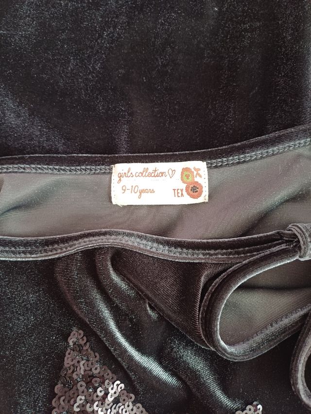 Vestido terciopelo. Talla 9-10 años 