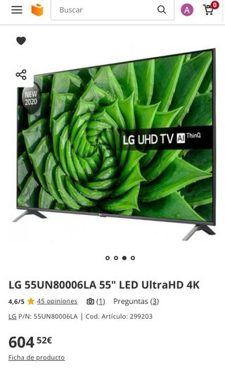 LG 55UN80006LA 55" LED UltraHD 4K