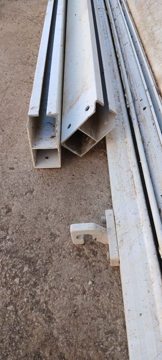 Toldo palillero de aluminio blanco 5,2x3,5 metros.