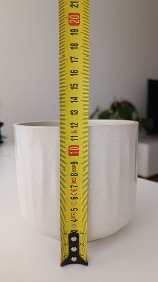 Maceta cerámica crema