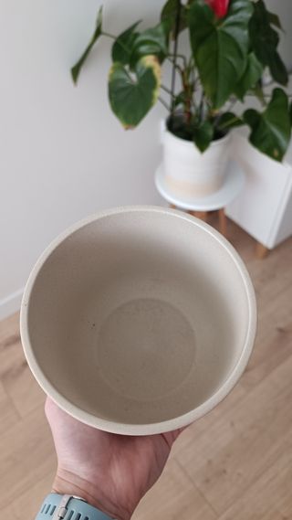 Maceta cerámica crema