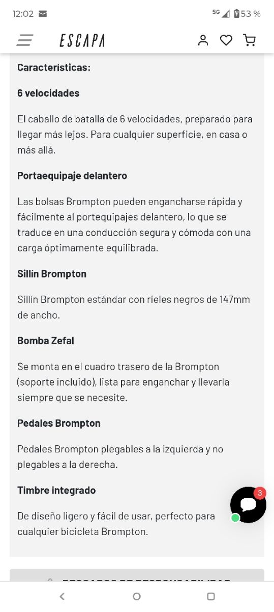 Bicicleta pieghevole Brompton M6L