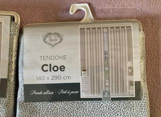 Shopie Maison - 2 Tende “Cloe” grigie con anelli