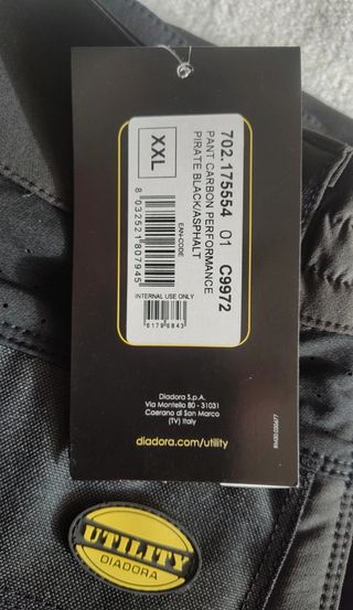 Pantalón de trabajo Diadora talla XXL.