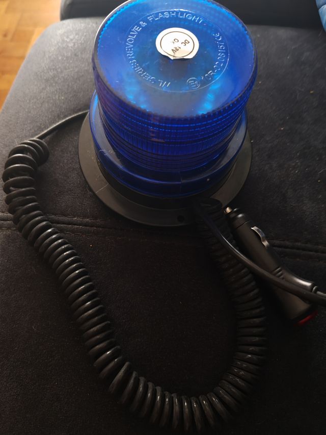Rotativo azul luz emergencia