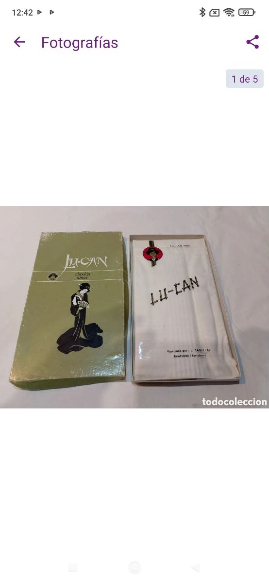 Antiguos pañuelos LU.CAN algodón nuevos