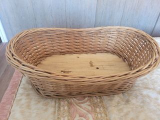 Cesta de mimbre trenzada francesa