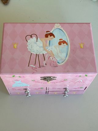 Joyero musical para niñas con temática de bailarina