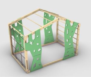 Jungla para niños y casa de juegos escalada + cama