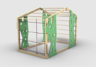 Jungla para niños y casa de juegos escalada + cama