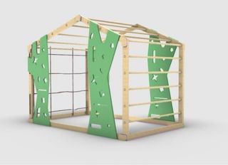 Jungla para niños y casa de juegos escalada + cama