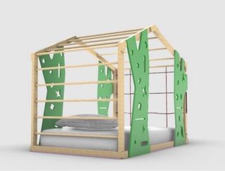Jungla para niños y casa de juegos escalada + cama