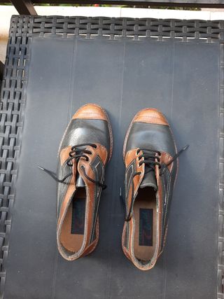 Zapatos de cordones piel vintage