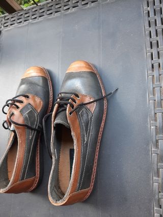 Zapatos de cordones piel vintage